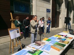 A CIG-Ensino e o profesorado Celga denunciaron nun acto reivindicativo en Lugo o desleixo da Xunta co galego